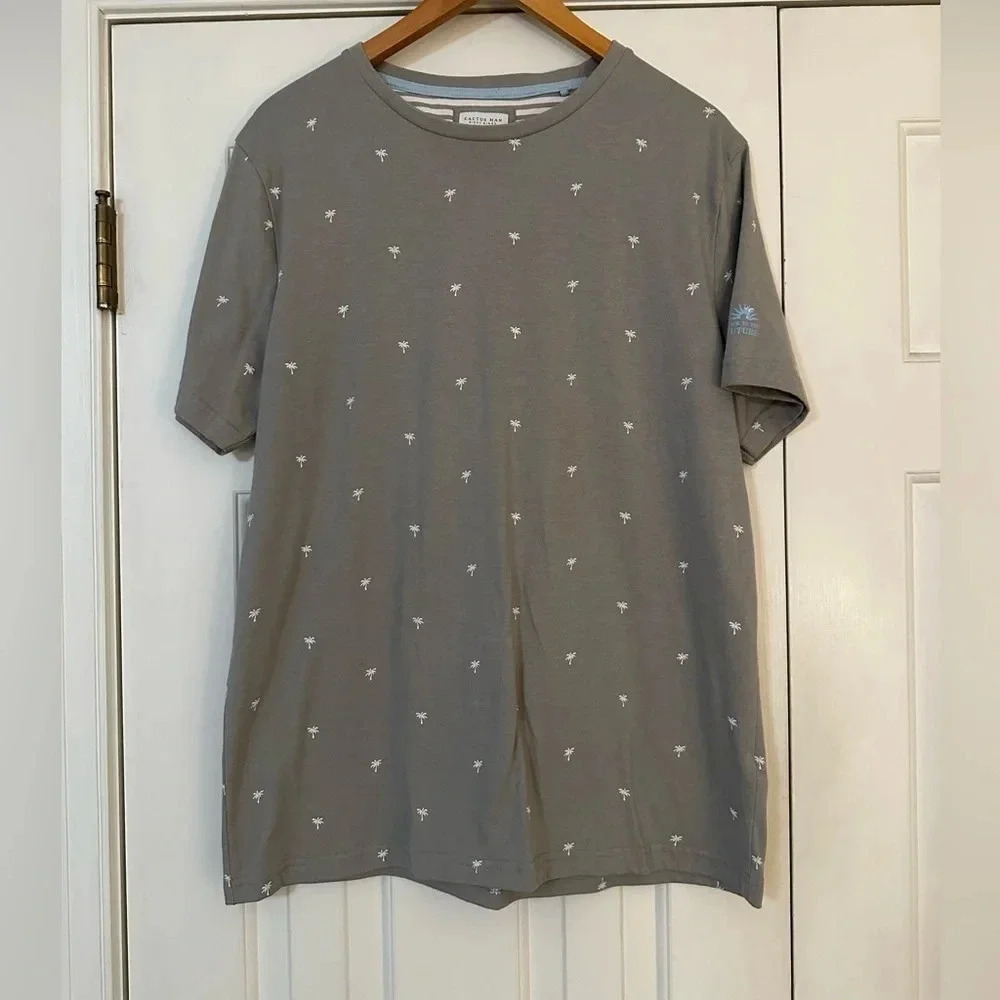 Cactus Man by Ricky Singh T-shirt. Palm tree print XL